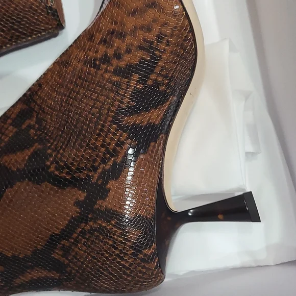 JIMMY CHOO Kix 65 Cuoio Snake Print Pointed Toe Leather Boots Size 36.5 ITALY - Picture 16 of 17